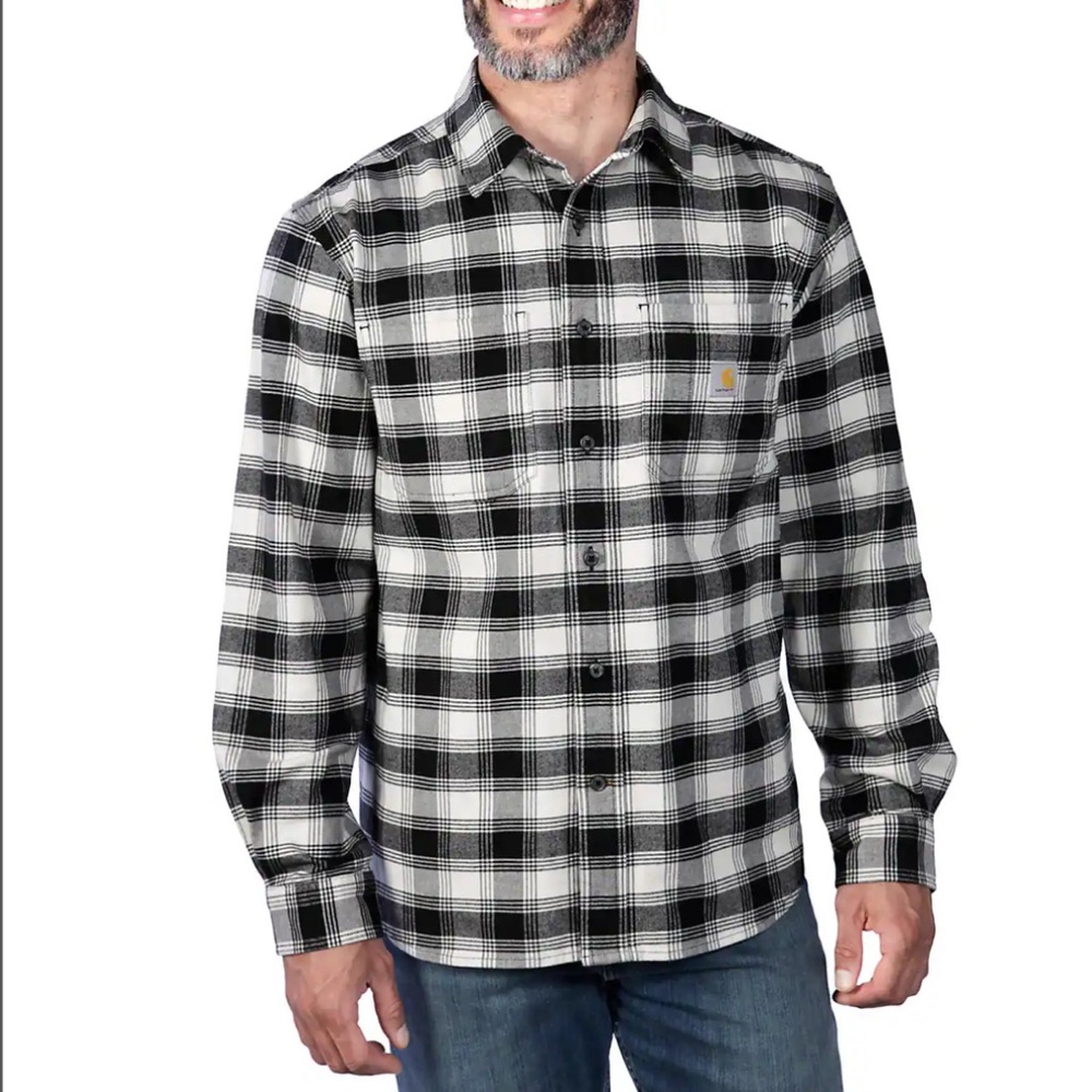 Carhartt Rugged Flex Relaxed Fit Midweight Flannel Long-Sleeve Shirt XL Tall